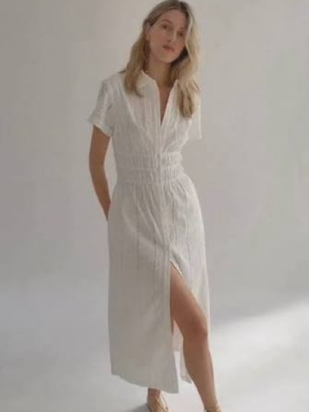 Hill House - The Jamie Nap Dress in White Broderie Voile - L - Picture 4 of 8